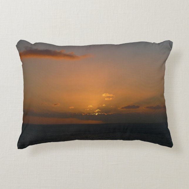 Sun Behind Clouds II Seascape Decorative Cushion (Front)