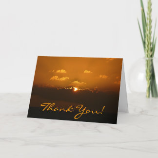 Sun Behind Clouds Thank You Card