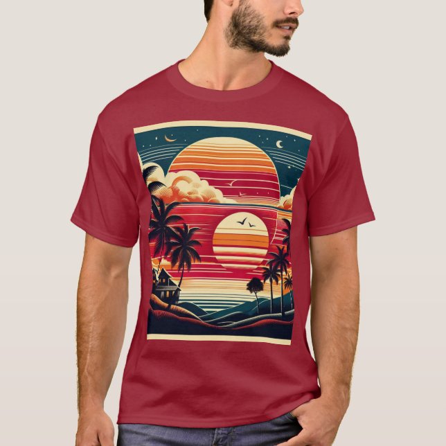 Sun Bird and Tree T-Shirt (Front)