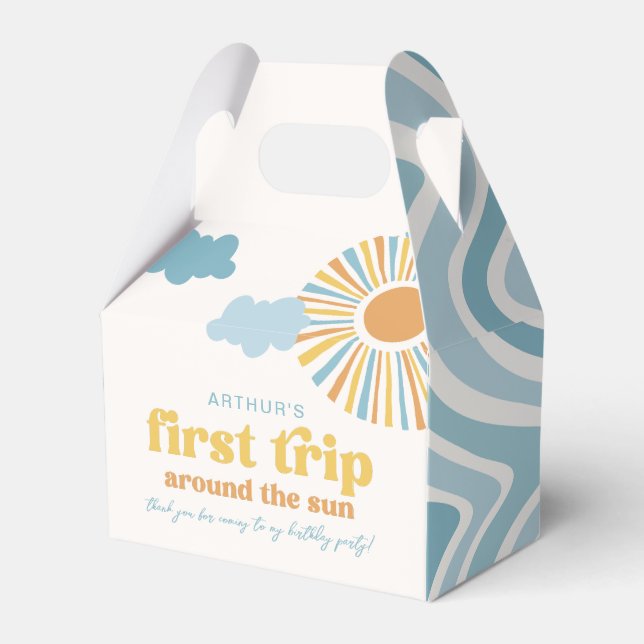 Sun Birthday Party Favour Box (Front Side)