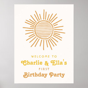 Sun Birthday Welcome Sign