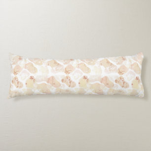 Sun-Bleached Coastal Blooms - Abstract Watercolor Body Cushion