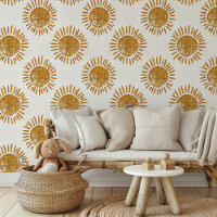 Sun Blockprint Peel & Stick