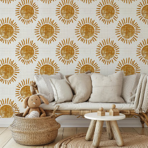 Sun Blockprint Peel & Stick Wallpaper