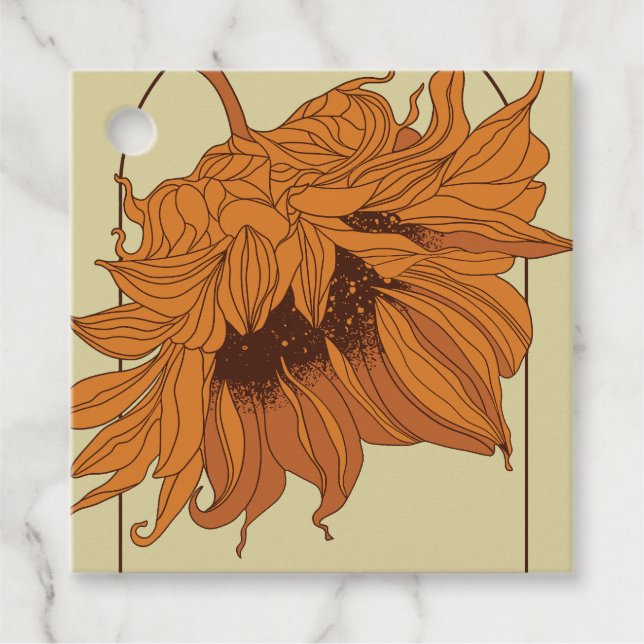 Sun & Bloom Favour Tags (Front)