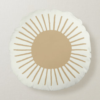 Sun boho nursery pillow in tan