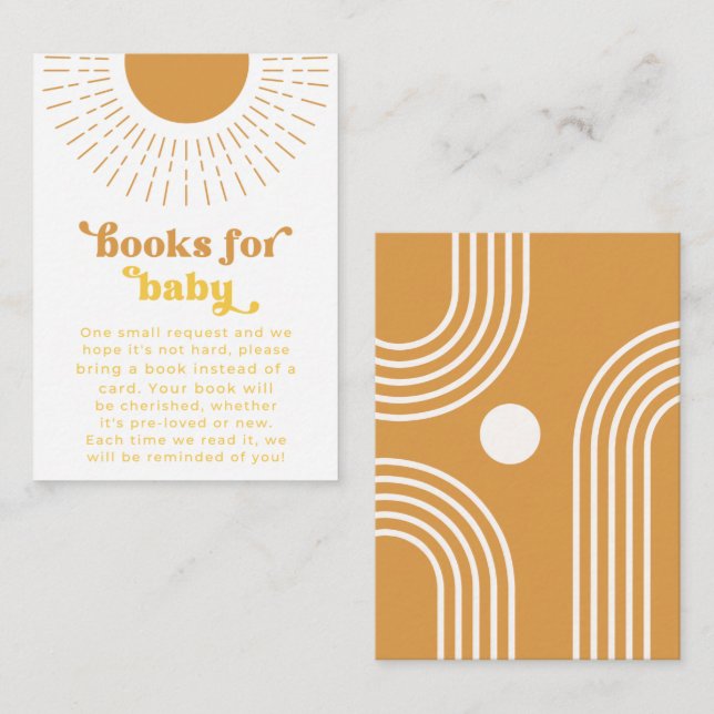 Sun Books For Baby Insert Card | Sun Books Card (Front/Back)