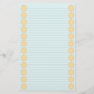 Sun Border stationery-optional lines Stationery