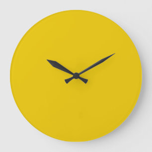Sun Bright Yellow Solid Trend Color Background Large Clock