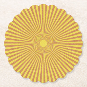 Sun Burst - Retro Paper Coaster