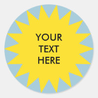Sun Burst shape with custom text
