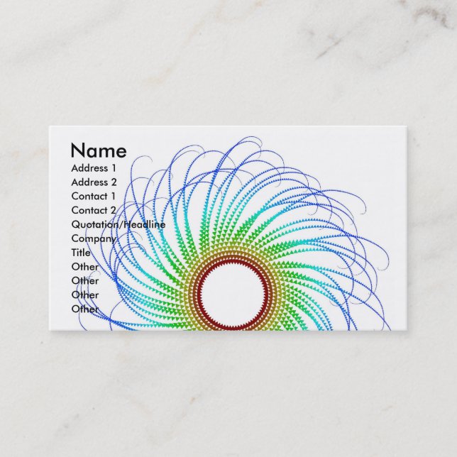 SUN, Business Card (Front)