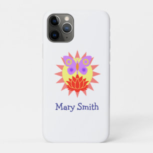 Sun, Butterfly and Flower iPhone 11 Pro Case