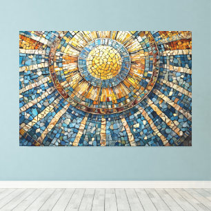 sun celestial mosaic 004 canvas print