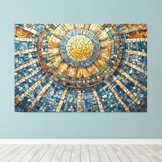 sun celestial mosaic 004 canvas print