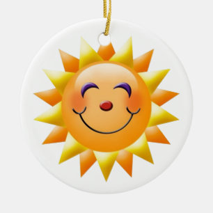 sun ceramic tree decoration