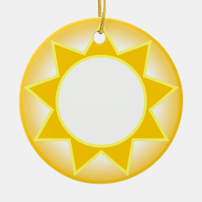 Sun Ceramic Tree Decoration (Front)