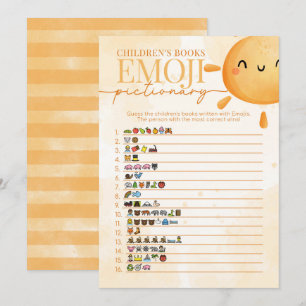 Sun Children's Book Emoji Pictionary Shower Game Invitation