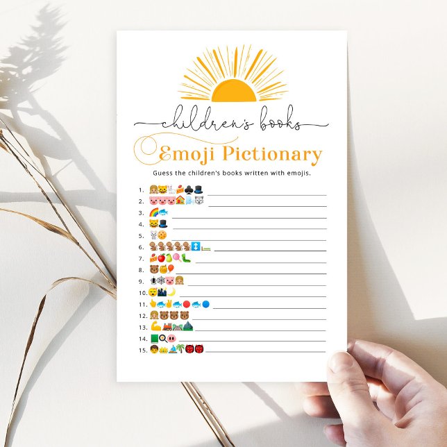 Sun childrens books emoji pictionary game (Creator Uploaded)