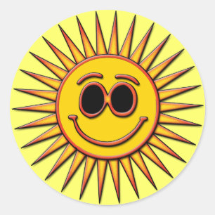 SUN CLASSIC ROUND STICKER