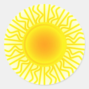 Sun Classic Round Sticker