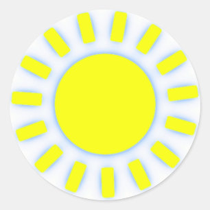 Sun Classic Round Sticker