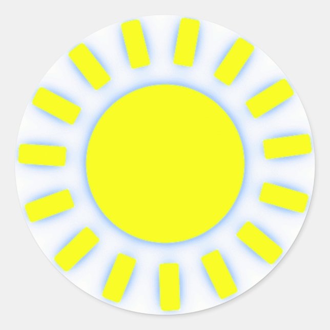 Sun Classic Round Sticker (Front)