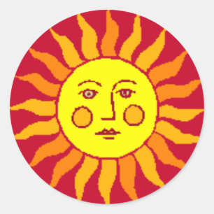 Sun Classic Round Sticker