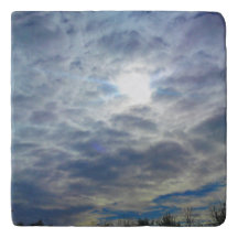 Sun Clouds Marble Trivet