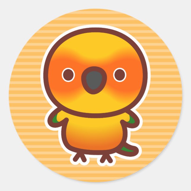 Sun Conure Classic Round Sticker (Front)