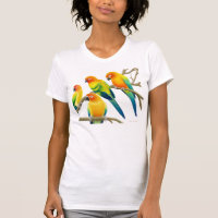 Sun Conure Parrots Ladies Jersey Knit Shirt