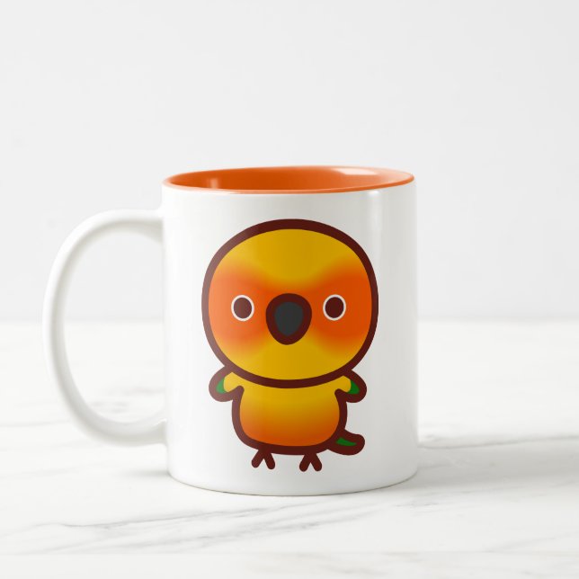 Sun Conure Two-Tone Coffee Mug (Left)