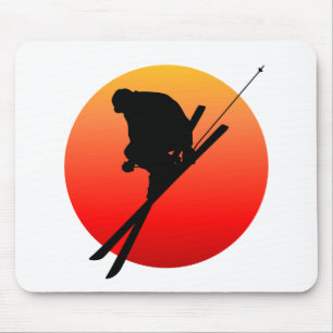 Sun cool skiing mouse mat
