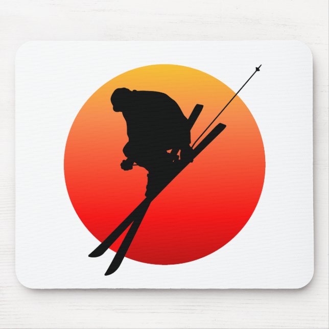 Sun cool skiing mouse mat (Front)