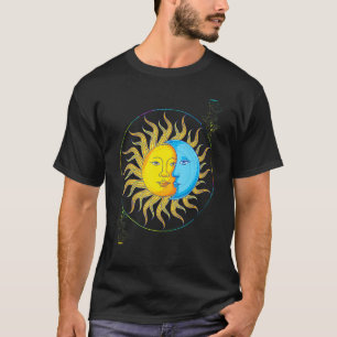 Sun Crescent Moon Astronomy Celestial Body Astrolo T-Shirt