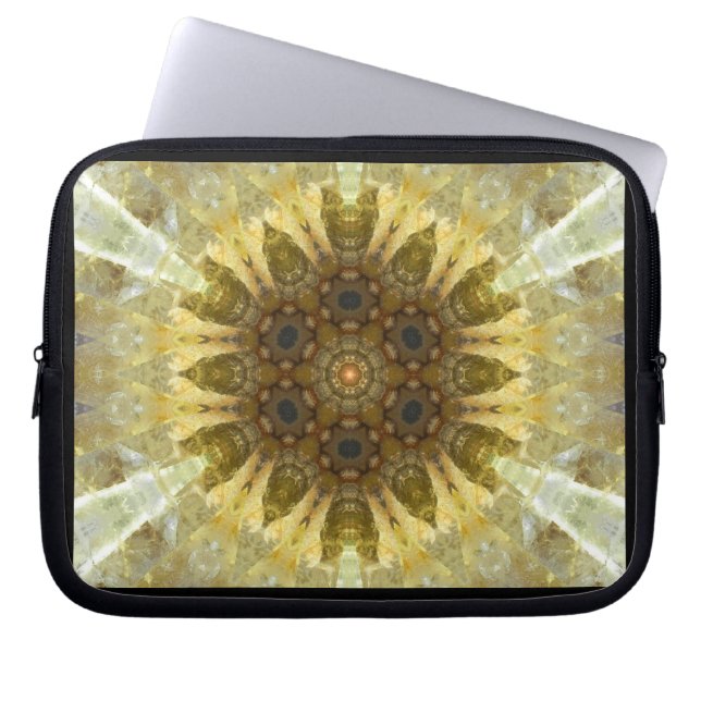 Sun Crystal Mandala Laptop Sleeve (Front)