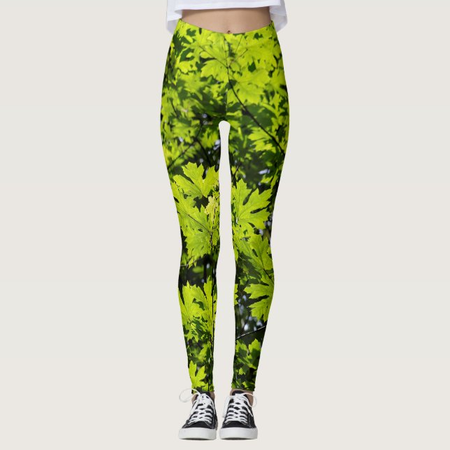 Sun-Dappled Leaves in the Forest Leggings (Front)
