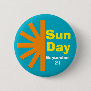 Sun Day For Solar Energy 6 Cm Round Badge