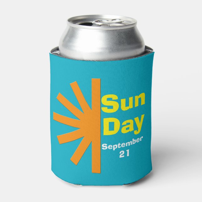 Sun Day For Solar Energy Can Cooler (Can Front)
