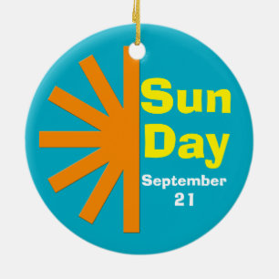 Sun Day For Solar Energy Ceramic Tree Decoration