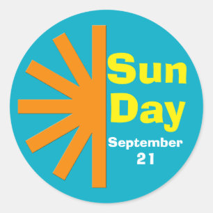 Sun Day For Solar Energy Classic Round Sticker