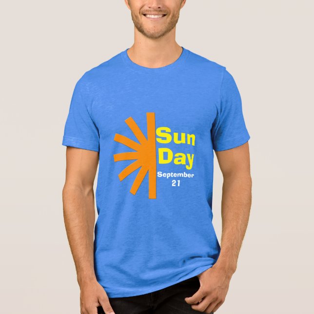 Sun Day For Solar Energy Tri-Blend Shirt (Front)