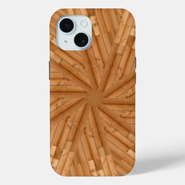Sun Deck - Light Wooden Starburst Case-Mate iPhone Case (Back)