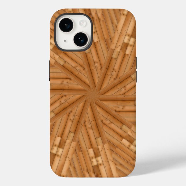 Sun Deck - Woooden Sunburst Mosaic Case-Mate iPhone Case (Back)