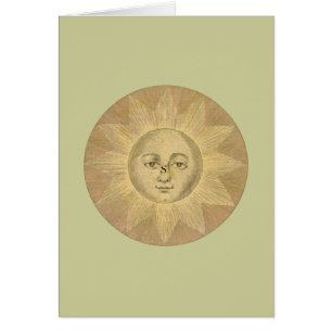 Sun Detail from Antique Bowles Map, circa 1780