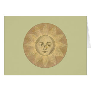 Sun Detail from Antique Bowles Map, circa 1780