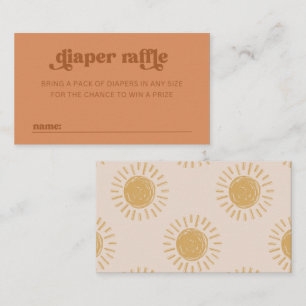 Sun Diaper Raffle Card Sun Baby Shower Card