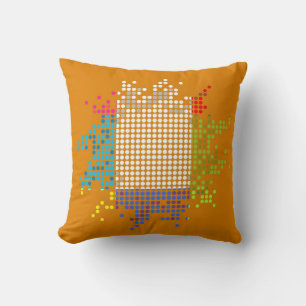 Sun Dots Art Design Abstract Pillow 18