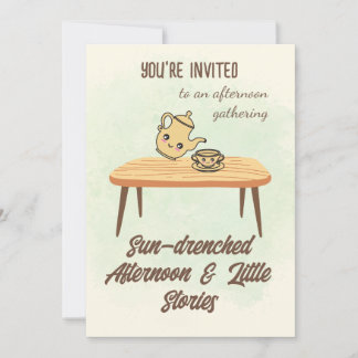 Sun-drenched Afternoon Invitation-Cosy Tea & Story Invitation