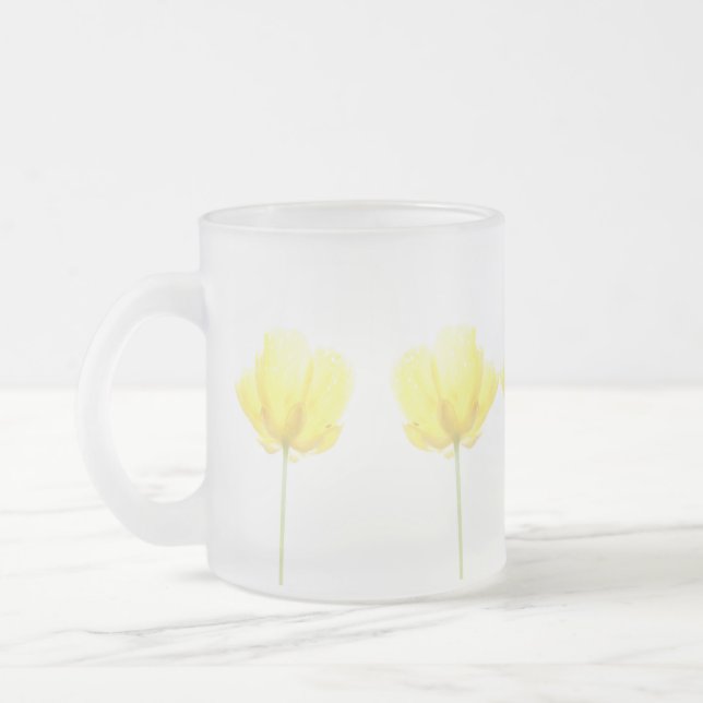 Sun Drenched Frosted Glass Coffee Mug (Left)